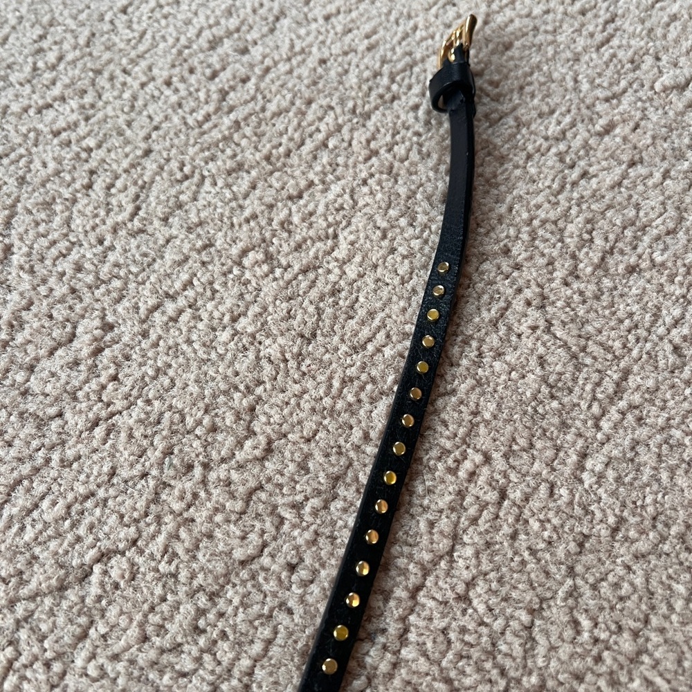 J. Crew Black Belt with metal studs